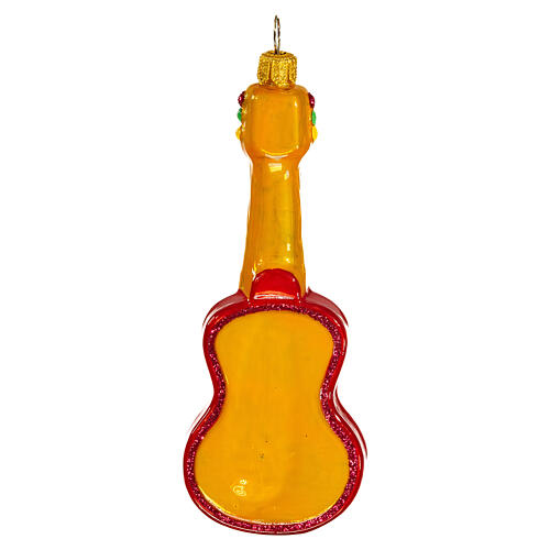 Guitarra acústica mexicana 10 cm vidro soprado enfeite Árvore de Natal 5