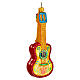 Guitarra acústica mexicana 10 cm vidro soprado enfeite Árvore de Natal s4