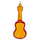 Mexican acoustic guitar blown glass Christmas tree decoration 10 cm s5