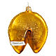 Fortune cookie, blown glass Christmas ornament, 4 in s1