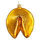 Fortune cookie, blown glass Christmas ornament, 4 in s5