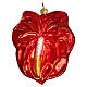 Flamingo flower, blown glass, Christmas tree ornament, 4 in s1