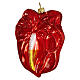 Flamingo flower, blown glass, Christmas tree ornament, 4 in s3