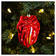 Anthurium flower blown glass Christmas tree ornament 10 cm s2