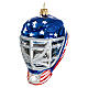 Hockey helmet, blown glass, Christmas tree ornament, 4 in s3