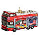 Sight-seeing bus, blown glass, Christmas tree ornament, 4 in s3