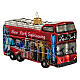 Sight-seeing bus, blown glass, Christmas tree ornament, 4 in s4