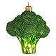 Broccoli, blown glass, Christmas tree ornament, 4 in s1