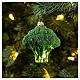Broccoli, blown glass, Christmas tree ornament, 4 in s2