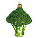 Broccoli, blown glass, Christmas tree ornament, 4 in s3