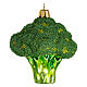 Blown glass broccoli Christmas tree ornament 10 cm s1