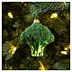 Blown glass broccoli Christmas tree ornament 10 cm s2