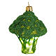 Blown glass broccoli Christmas tree ornament 10 cm s3