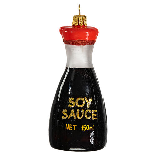 Soy sauce, blown glass, Christmas tree ornament, 4 in 1