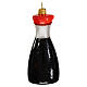 Soy sauce blown glass Christmas tree ornament 10 cm s3
