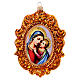 Vierge à l'Enfant verre soufflé 10 cm décoration sapin de Noël s1