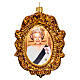 Reine Elisabeth II pour sapin de Noël verre soufflé 10 cm s1