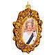 Reine Elisabeth II pour sapin de Noël verre soufflé 10 cm s4
