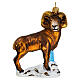 Ram, Christmas tree decoration, blown glass, 4 in s1