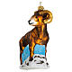 Ram, Christmas tree decoration, blown glass, 4 in s3