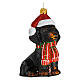 Perro salchicha decoración Navidad 10 cm s4