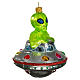 Ufo vetro soffiato addobbo Albero di Natale 10 cm s4