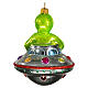 Ufo vetro soffiato addobbo Albero di Natale 10 cm s5