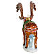 Renna natalizia vetro soffiato 15 cm decoro albero s5