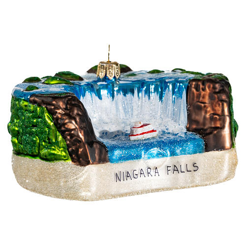 Niagarafälle, Weihnachtsbaumschmuck aus mundgeblasenem Glas, 10 cm 4