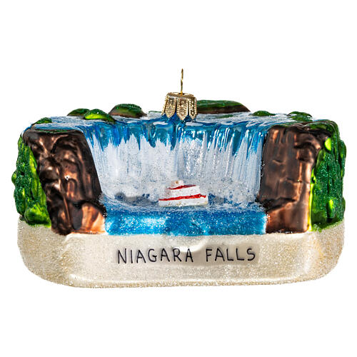 Décoration sapin de Noël Niagara Falls 10 cm verre soufflé 1