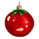 Half tomato, 2 in, blown glass Christmas ornament s5