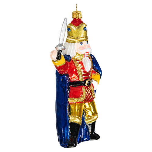 Nutcracker prince, 6 in, blown glass Christmas ornament 4