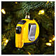 Roll-up measuring tape, 4 in, blown glass Christmas ornament s2