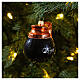 Coffee pot blown glass Christmas ornament 10 cm s2