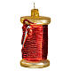Sewing thread, 2 in, blown glass Christmas ornament s3