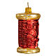 Sewing thread, 2 in, blown glass Christmas ornament s4