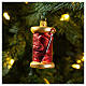 Sewing thread blown glass Christmas tree ornament 5 cm s2