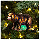 Marsican brown bear, 4 in, blown glass Christmas ornament s2