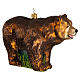 Marsican brown bear, 4 in, blown glass Christmas ornament s4