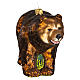 Marsican brown bear, 4 in, blown glass Christmas ornament s5