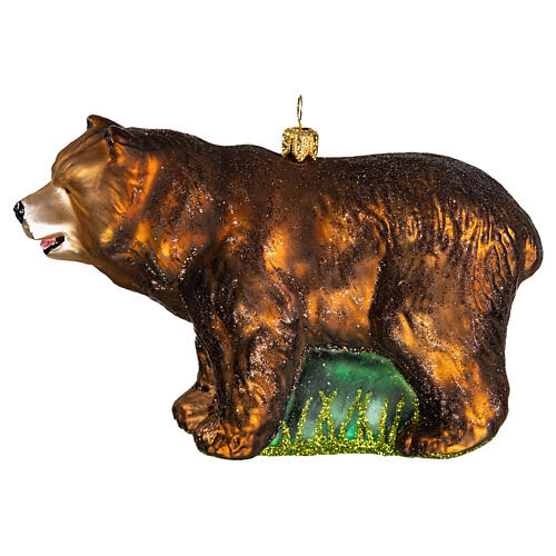 Orso Bruno Marsicano Albero di Natale vetro soffiato 10 cm 1