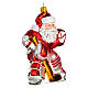 Weihnachtsmann, Hockey spielend, Weihnachtsbaumschmuck aus mundgeblasenem Glas, 10 cm s4