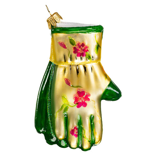 Guantes de jardinería Árbol de Navidad vidrio soplado decoración 10 cm 5