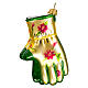 Guantes de jardinería Árbol de Navidad vidrio soplado decoración 10 cm s1