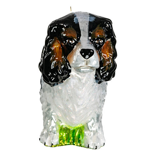 Cavalier King cane 10 cm decoro vetro soffiato Albero di Natale 5