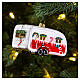 Christmas caravan, 2 in, Christmas tree ornament, blown glass s2