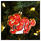 Year of the Dragon, 2 in, Christmas tree ornament, blown glass s2