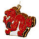 Year of the Dragon, 2 in, Christmas tree ornament, blown glass s3