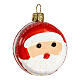 Santa macaron, 2 in, Christmas tree ornament, blown glass s1