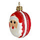 Santa macaron, 2 in, Christmas tree ornament, blown glass s3